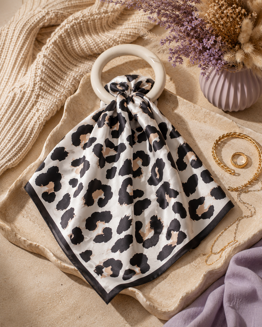 FOULARD "LEOPARD ICONIC"