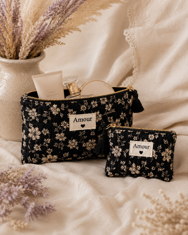 TROUSSES "NOIR A FLEURS"